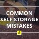 self storage, mistakes