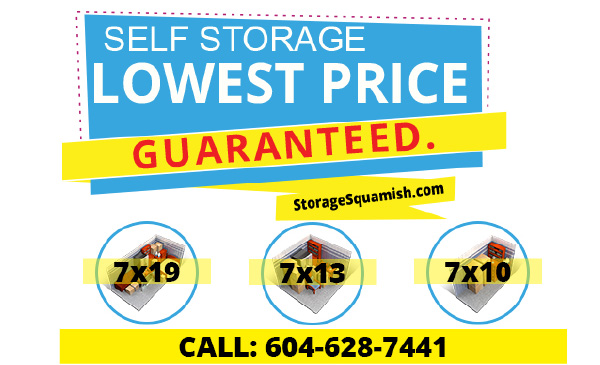 lowest price, storage, squamish